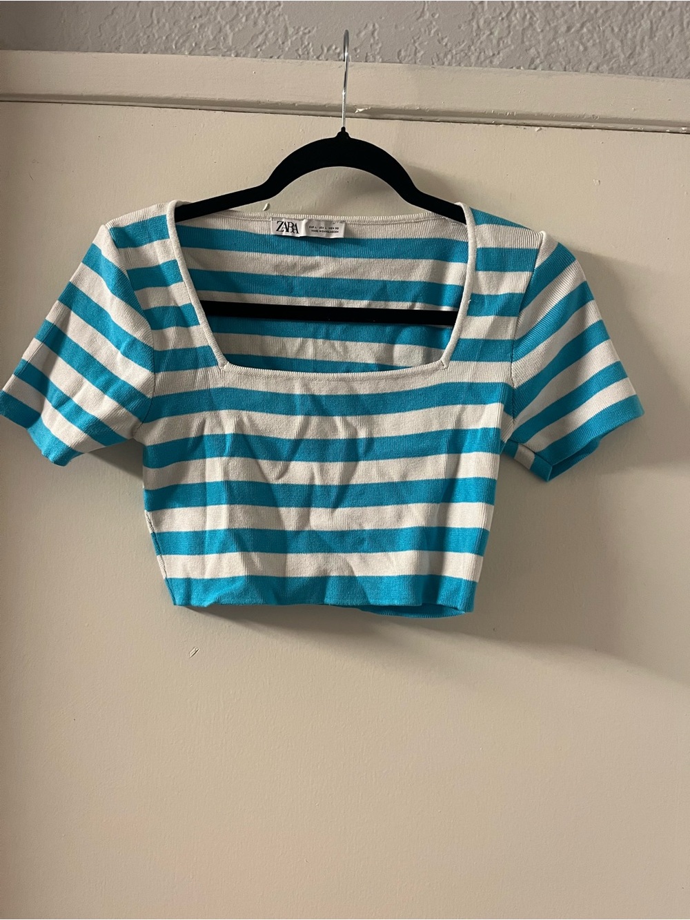 Zara Stripe Crop SS Size L